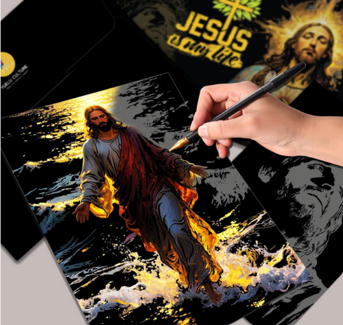 Póster rascable de Dios